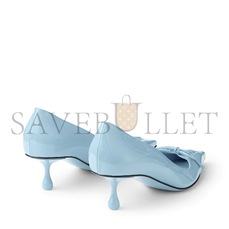 JIMMY CHOO SCARLETT 50 DUSTY BLUE PATENT LEATHER PUMPS SCARLETT50PAT JIMMY CHOO SCARLETT 50 DUSTY BLUE PATENT LEATHER PUMPS SCARLETT50PAT